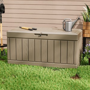LACOO 82 Gal. Outdoor Storage Resin Deck Box - 1 of 4