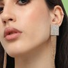 SOHI Women's White Chain Drop Earrings - 3 of 3