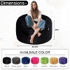 Itopfox Luxurious Velvet Ultra Soft Fur Bean Bag Chair with High Rebound Memory Foam, Plush Lazy Sofa with Fluffy Removable Sponge for Adults - 3 of 4