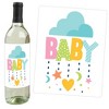 Big Dot of Happiness Colorful Baby Shower - Gender Neutral Party Decorations for Women and Men - Wine Bottle Label Stickers - Set of 4 - 2 of 4