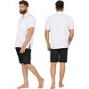 LA LEELA Men's Short Sleeve Button Down Solid Casual Camp Shirts Business Vacation Beach Collared Shirt Summer Work Shirts with Pocket - 4 of 4