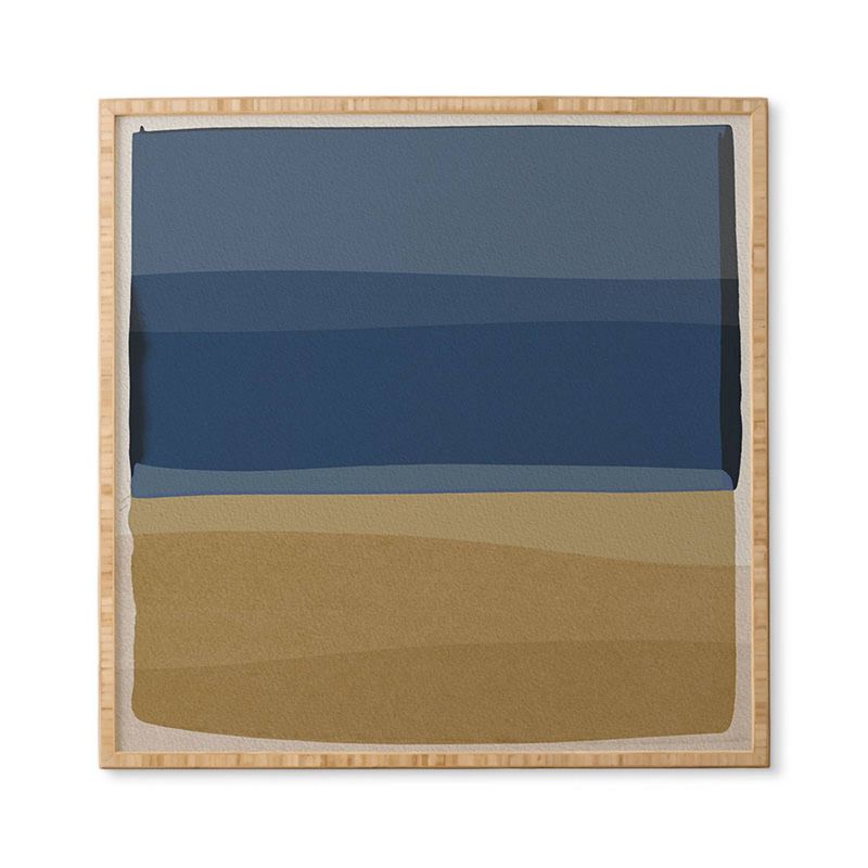 Orara Studio Modern Bamboo Framed Wall Art Blue/Brown - Deny Designs, 3 of 5