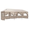 VisioGear 10'*30' Canopy Tent, Party Tent with 4 Sidewalls, 3 Height Adjustable, Outdoor Canopy Tent for Weddings, Khaki, 344.4"*116.4"*111.6" - 2 of 4
