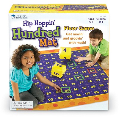 Learning Resources Hip Hoppin' Hundred Mat Floor Game, Ages 5+