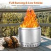 Smokeless Firepit 20.5Inch Portable Outdoor Fire Pit with Removable Ash Base, Stainless Steel Wood Burning Fireplace for Camping, Outside, Bonfire, - 3 of 4