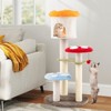 Tangkula Cute Mushroom Cat Tree 48" Tall Cat Tower w/ Sisal Scratching Posts Top Condo - 2 of 4