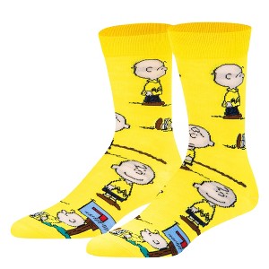 Crazy Socks, Charlie Brown, Funny Novelty Socks, Large - 1 of 4