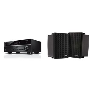 RX-V385 5.1 Channel 4K AV Receiver w/ Kicker KB6B 2-Way Full Range Indoor Outdoor Speakers (Pair) Weatherproof Speakers for Patio Garage Poolside i... - 1 of 4