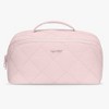 Hynes Eagle Quilted Makeup Organizer – Water-Resistant Travel Toiletry Bag with 5-Compartment Storage – Stone Gray - 2 of 4