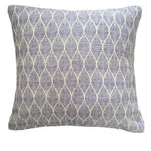Summer Flora Indigo Indoor Outdoor Pillow - 1 of 4