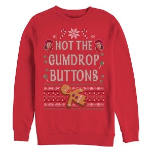 Men's Shrek Ugly Sweater Gumdrop Buttons Sweatshirt - 1 of 4