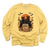 Black Cats Pumpkin Vintage - Womens Garment Dyed Long Sleeve - 2 of 2