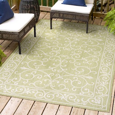 JONATHAN Y Charleston Vintage Filigree Textured Weave Indoor/Outdoor Area Rug