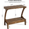Tribesigns 2-Tier Storage Shelf End Table , Narrow Side Table for Living Room, Bedroom, Natural Wood Paint Finish, Easy Assembly - 2 of 4
