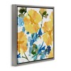 Stupell Industries Yellow & Blue Hibiscus Black Framed Floater Canvas Wall Art - 3 of 4