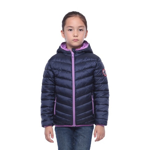 Girls navy 2024 puffer jacket