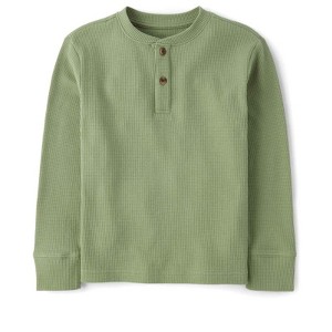The Children's Place Boys Long Sleeve Thermal Henley Top - 1 of 3