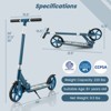 Foldable Scooter for Teens & Adults Height Adjustable Pedal Scooter w/ 8 Inch Big Wheels & Foot Brake w/ 3 Adjustable Heights & Aluminum Frame - 4 of 4