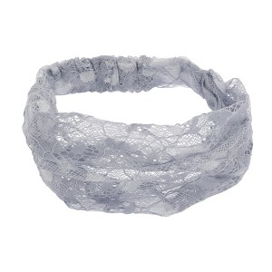 Unique Bargains Women's Floral Lace Wide Headband 1 Pc - 1 of 4