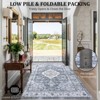 Machine Washable Rug, Non-Slip Boho Floral Carpet ¨C Soft Low Pile Mat for Living Room, Bedroom, Kitchen - 3 of 4