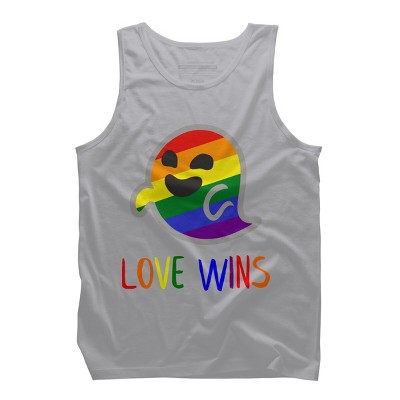 Adult Design By Humans Happy Ghost Love Wins Pride By Tank Top