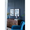 A&B Home Set of 2 Geometric Shapes Black Framed Wall Arts Blue: Mid-Century Modern Decor, Vertical Orientation - image 2 of 4