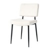 NicBex Modern Fabric Upholstered Armless Set of 2 Dining Chairs with Metal Legs,Minimalist Office Chairs,Living Room Side Chairs - 4 of 4
