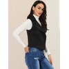 INSPIRE CHIC Women's Faux Suede Casual Sleeveless Biker Vest Jacket - 4 of 4