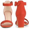Perphy Women's Ankle Strap Open Toe Chunky High Heels Sandals - 3 of 4