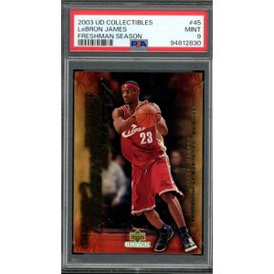 LeBron James Rookie Card 2003 UD Collectibles Freshman Season #45 PSA 9 - 1 of 2