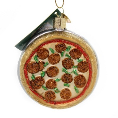 Old World Christmas 3.5" Pizza Pie Deep Dish Pepperoni  -  Tree Ornaments