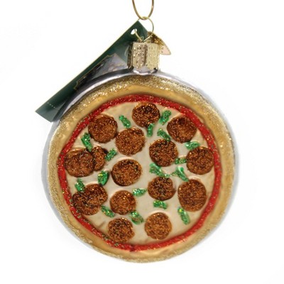 Old World Christmas 3.5 Inch Pizza Pie Deep Dish Pepperoni Tree Ornaments