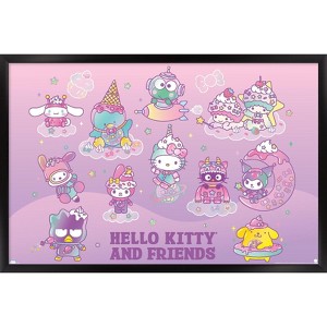 Trends International Hello Kitty and Friends: 24 Dreamland - Group Framed Wall Poster Prints - 1 of 4
