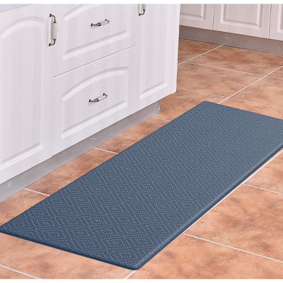 Home Mart Goods Navy Comfort Anti-Fatigue Plush Waterproof Non-slip Runner Mat - 18"x59"