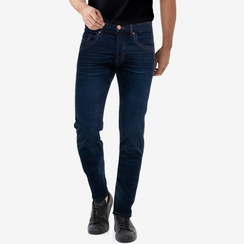 Men's Dark Blue Slim Fit Flex Stretch Denim Jeans