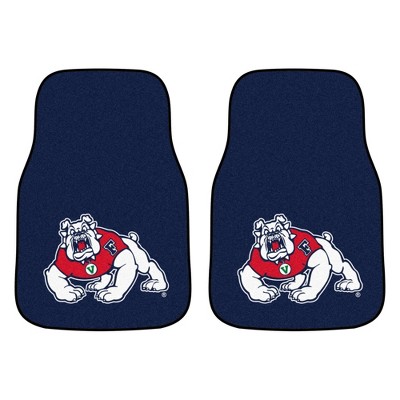 NCAA Fresno State Bulldogs Carpet Car Mat Set 2pc - Blue