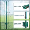 Metal Fence Post,Pack of 10 U Post for Wire Fence,No Dig Steel U Posts Fencing,Wire Mesh Fences Poles Sign Outdoor Light Duty for Yard,Garden - 2 of 4