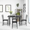 Costway 5 Piece Dining Set Home Kitchen Table 29.5'' and 4 Chairs with Metal Legs Modern Black - 4 of 4