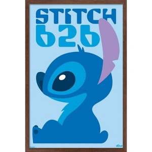 Trends International Disney Lilo & Stitch (2002) - Stitch Minimalist Profile Framed Wall Poster Prints - 1 of 4