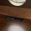 BEAFUP Mid Century Fluted Nightstand with Charging Station USB Ports & Outlet Hole & 4 Wood Legs, Farmhouse Table with Open Space and Drawer, Walnut - 4 of 4