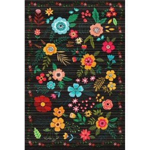 Fulvari Living Room Rug Floral Machine Washable Boho Area Rug Non Slip ...