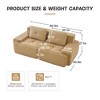 GDFStudio Renee 80" Modern Corduroy Upholstered 2-Seater Sectional Sofa, No Ottoman Included, - 3 of 4