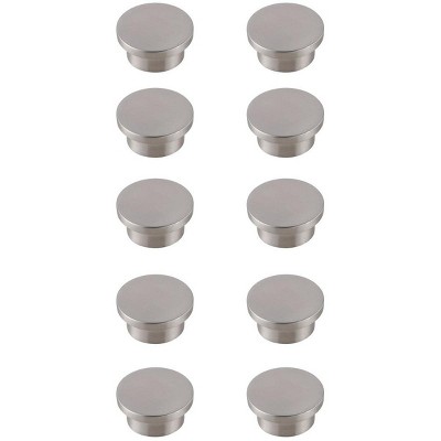 Elegant Lighting Trovon 1.6Inch Diameter Brushed Nickel Oversize Round Knob Multipack (Set of 10)