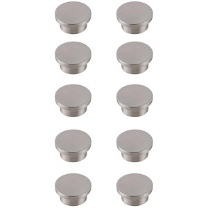 Elegant Lighting Trovon 1.6Inch Diameter Brushed Nickel Oversize Round Knob Multipack (Set of 10) - 1 of 4