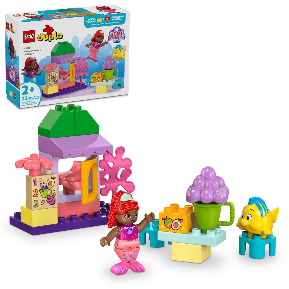 LEGO DUPLO Disney Ariel and Flounder's Café Stand and Little Mermaid Toy 10420