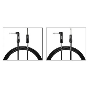 Warm Audio Pro Series TS-1RT-10' 1 End Right-Angle Instrument Cable 2-Pack 10 ft. Black - 1 of 2