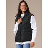 INSPIRE CHIC Women's Stand Collar Sleeveless Winter Lightweight Warm Padded Puffer Vest - 2 of 4