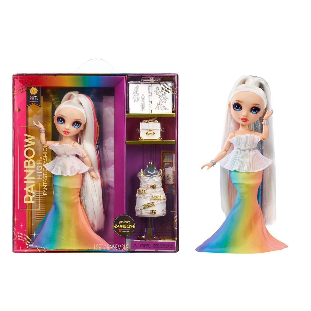 Rainbow High Fantastic Fashion Amaya Raine 11u0022 Doll w/ Playset