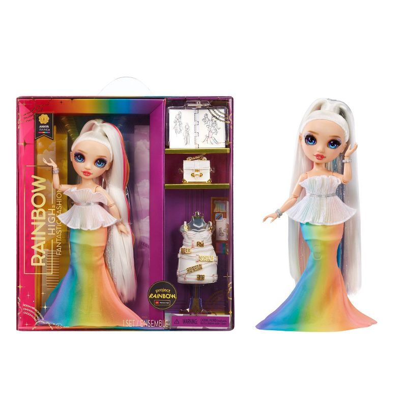 Rainbow High Fantastic Fashion Amaya Raine 11&#34; Doll w/ Playset, 1 of 9