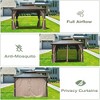 Gloweer Hardtop Gazebo, Outdoor Aluminum Frame Canopy with Galvanized Steel Roof, Permanent Metal Pavilion with Curtains and Netting - 2 of 4